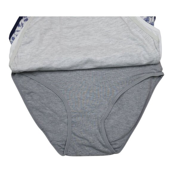 Laura Ashley 5-Pack Cotton Spandex Panties Medium Tag Free Floral & Solid Blue - Picture 11 of 13